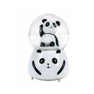 Toptan Dekoratif Panda Işıklı Büyük  Boy Kar Küresi