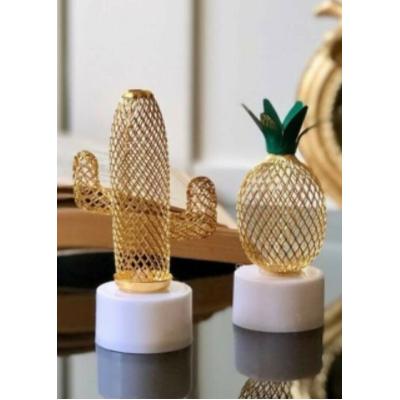 Metal Ananas Ve Kaktüs Model Mini Gece lambası