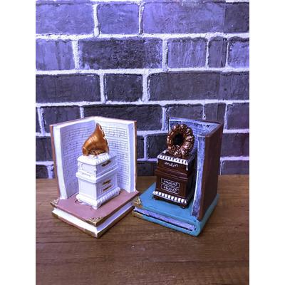 Toptan Polyester Kitap Üzerinde Gramafon Dekoratif Biblo