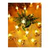 etro Nostaljik Gold Löküs Kandil Lambaları Yılbaşı Parti Süsleme 10'lu 3 Metre Led Işık Dizeleri fişli