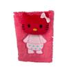 Pembe Peluş Kaplı 3D Karakterli Günlük/Not Defteri